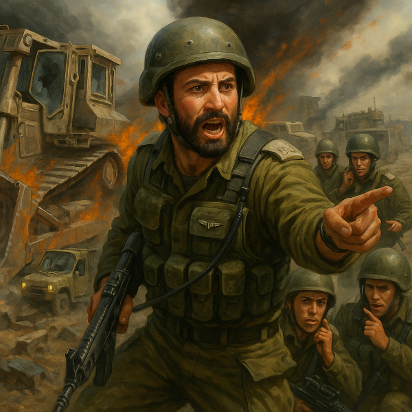 "להצדיע לך! סרן במיל' יובל – האגרונום שמאז תחילת המלחמה במילואים מבצעיים, פריק של דחפורים, חי את השירות הצבאי ותמיד שם כדי לתמוך בלחימה"
